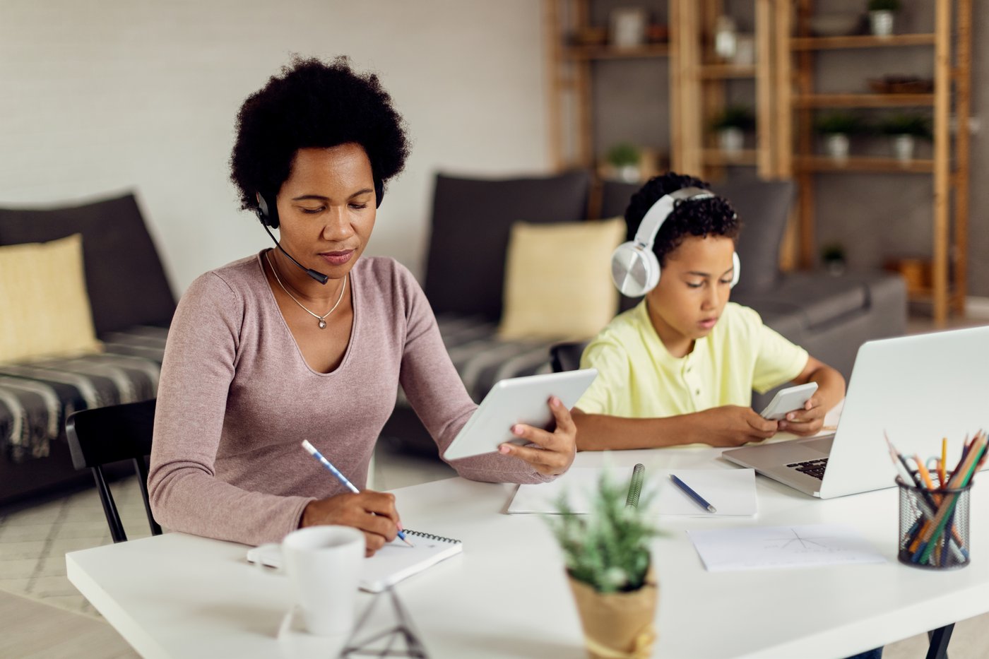 Parent and child learning together